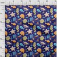 thumbnail image 3 of oneOone Rayon Navy Blue Fabric Beach Craft Projects Decor Fabric Printed By The Yard 56 Inch Wide, 3 of 4