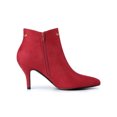 thumbnail image 3 of Unique Bargains Bottines à Talon Aiguille à Bout Pointu avec Fermeture Éclair pour Femme Rouge 7, 3 of 8