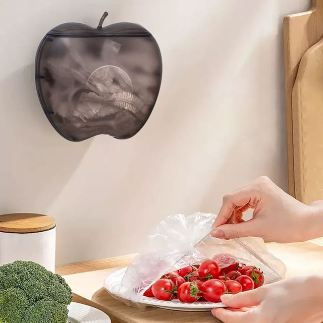 Home Textile Storage Clearance Disposable Clingfilm Storage Box Plastic Wrap Storage Box With Lid Wall Mounted Food Cling Film Container, Home Textile Home Textile Storage