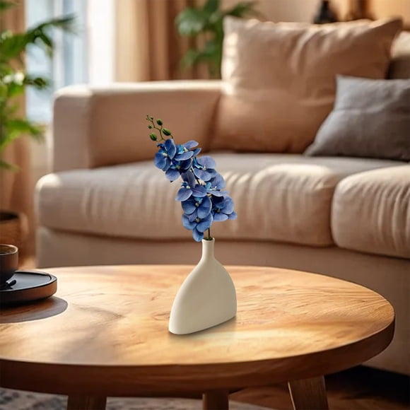 yulier Orchid Stems Artificial Flowers Faux Phalaenopsis Branch Orchid Flowers 38.6 Inches Home Office Wedding Decoration, Blue
