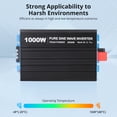 thumbnail image 1 of 3000W Pure Sine Wave Inverter 12V Dc to 120V Ac Converter with 2 Ac Outlets, 5V/2.1A USB Port, Led Display, Remote Controller, Power Converter, 1 of 5