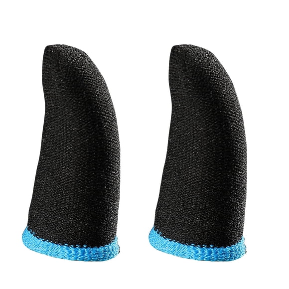 2pcs Game Gloves Sweat-proof Elastic Gaming Game Sleeves Screen Gloves Knitted Game Controller Sleeves, Black Blue