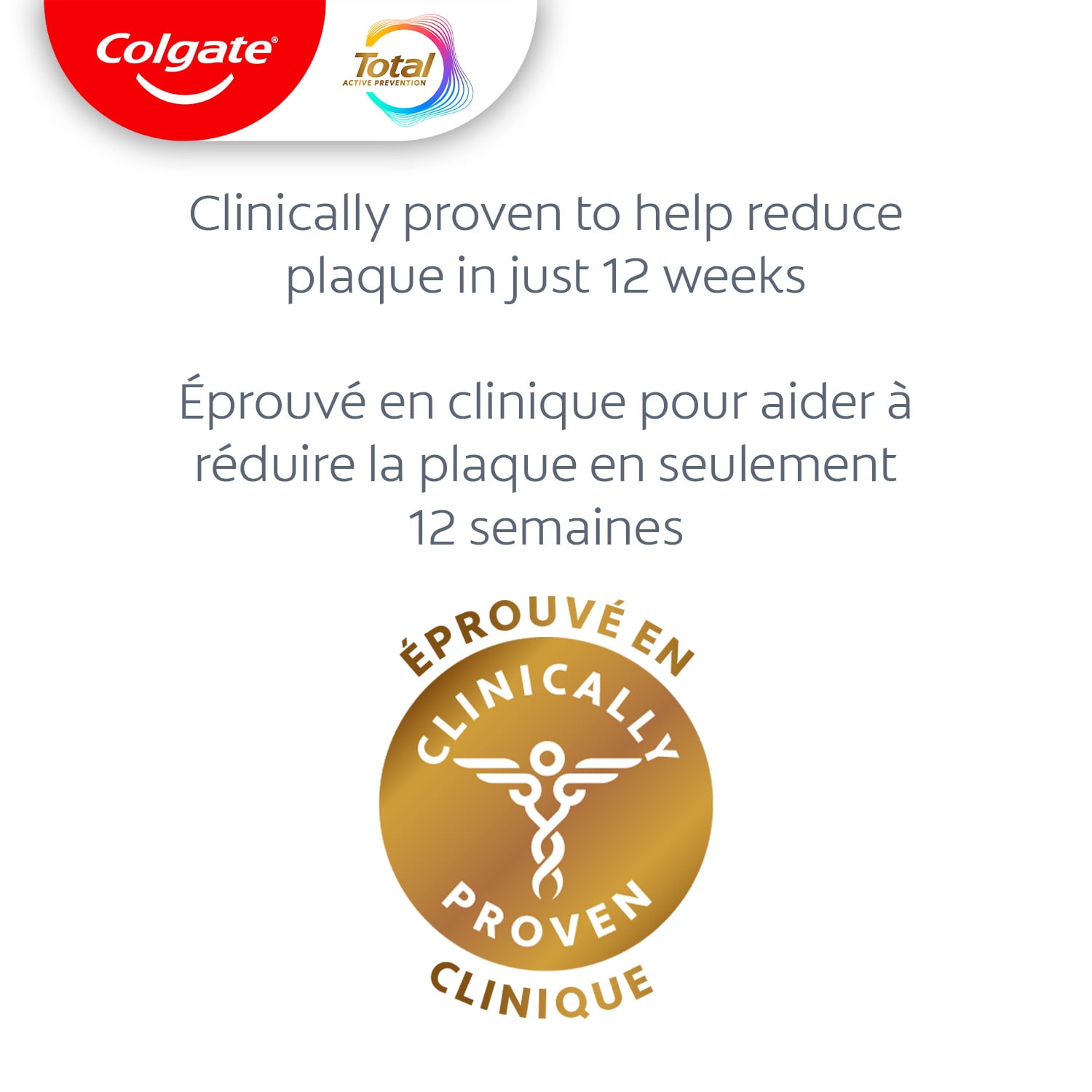Colgate Total Prévention Active Dentifrice Blanchissant, Menthe, Emballage Écono 2 x 120 ml