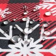thumbnail image 3 of Christmas Tablecloth Round, Plaid Table Cloth with Snowflake Decorations, Heavy Weight & Spillproof Table Cover for Dining, Party & Holidays (Snow Patterns, Round, 60 Inch), 3 of 6