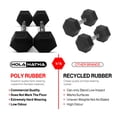 thumbnail image 2 of HolaHatha Iron Hexagonal Cast Home Exercise Dumbbell Free Weight, 40 Pounds, 2 of 11