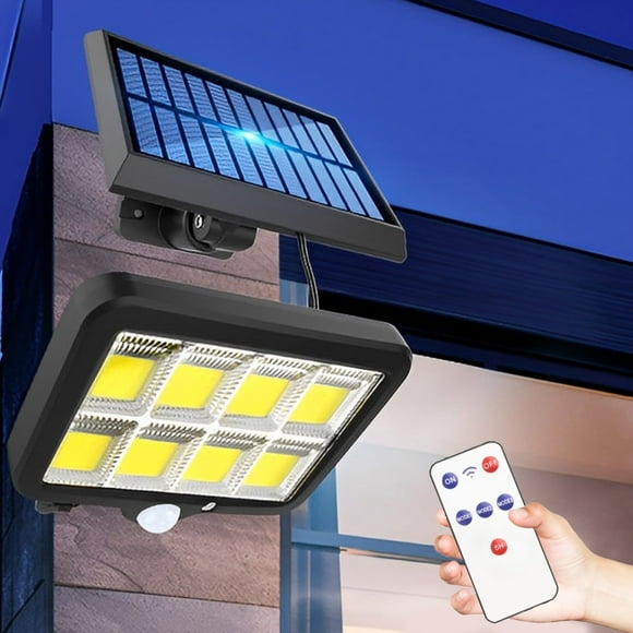 Lumière Solaire de Sécurité de Capteur de Mouvement de Mur Solaire avec 3 Modes d'Éclairage 160 COB Câble Lampes d'Inondation Solaires IP65 Lumière Solaire Imperméable Réutilisable pour Patio de Garage de Jardin de Porte d'Entrée