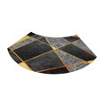 thumbnail image 3 of Abbracc Bathroom Rug Bath Mat Fan Shaped Foot Rug Soft Absorbent Shower Rug Bath Rug Black Gold, 3 of 9