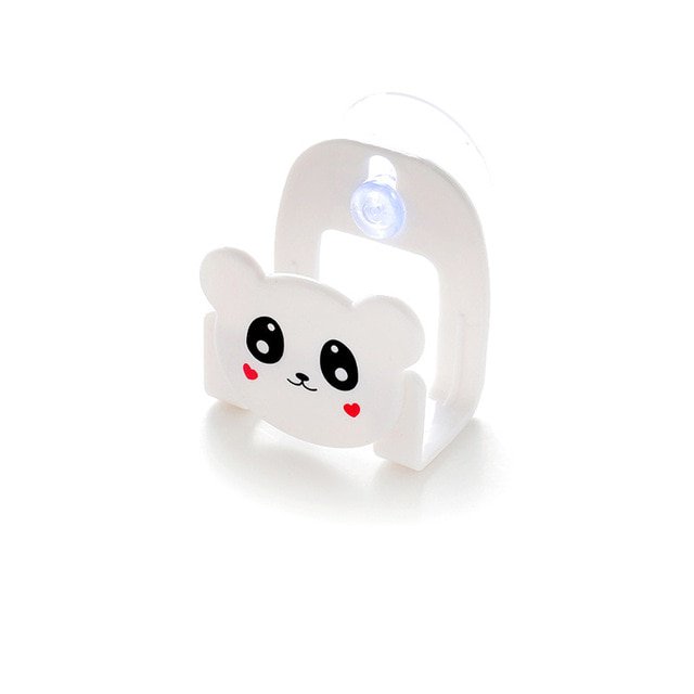 2 Pcs Organiseur de Cuisine Ventouse Support d'Évier Égouttoir Porte-Éponge Rangement Support d'Évier de Cuisine Porte-Savon Égouttoir Accessoires de Salle de Bain, Ours Blanc