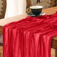 thumbnail image 3 of Boho Gauze Green Wedding Table Runner Fabric Kitchen Dining Holiday Table Decor For Home Party Indoor, 3 of 5