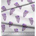 thumbnail image 3 of Soimoi Poly Georgette Fabric Leaves & Floral Block Print Sewing Fabric Yard 42 Inch Wide, 3 of 3