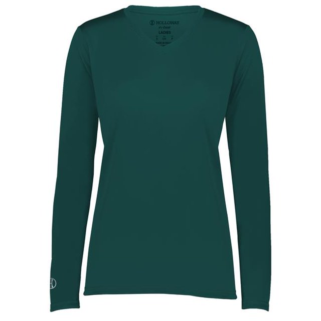 Holloway 222824.035.M T-Shirt à Manches Longues pour Femmes, Vert Foncé - Moyen