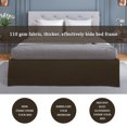thumbnail image 4 of PiccoCasa Bed Skirt Double Brushed Microfiber with Dust Ruffle, Full Dark Brown, 4 of 7