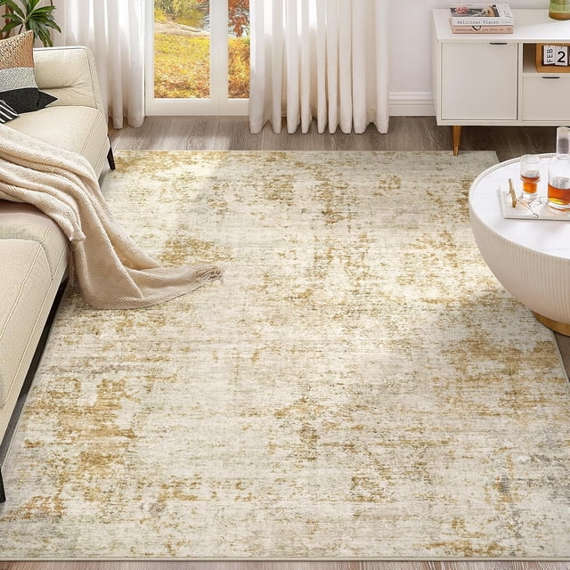 x Area Rug Living Room Rugs Washable Neutral Modern Abstract Soft Thin Large Rug Indoor Floor No Slip Rug Carpet for Bedroom Under Dining Table Home Office Decor Grey