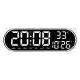 thumbnail image 3 of Horloge Murale LED Luminosité Réglable Grand Affichage Réveil Mural Silencieux Blanc, 3 of 9