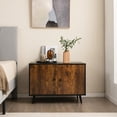 thumbnail image 4 of Gymax Industrial Cat Litter Box Enclosure Hidden Washroom Cat House End Table Cabinet, 4 of 10