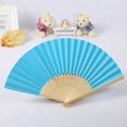 thumbnail image 3 of Rinsvye Solid Fan Folding Tissue Paper Pom Poms Party Wedding Hand Dance Pin Wheels for Wall Held Silk Pattern Color Wedding Hand Fans for Guests Tools & Home Improvement, 3 of 3