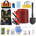 thumbnail image 1 of NEXPOW Car Emergency Kit, Roadside Assistance Kit with Jumper Cables, Tow Rope, Shovel, Flashlight for Car, SUV, Truck, 1 of 8