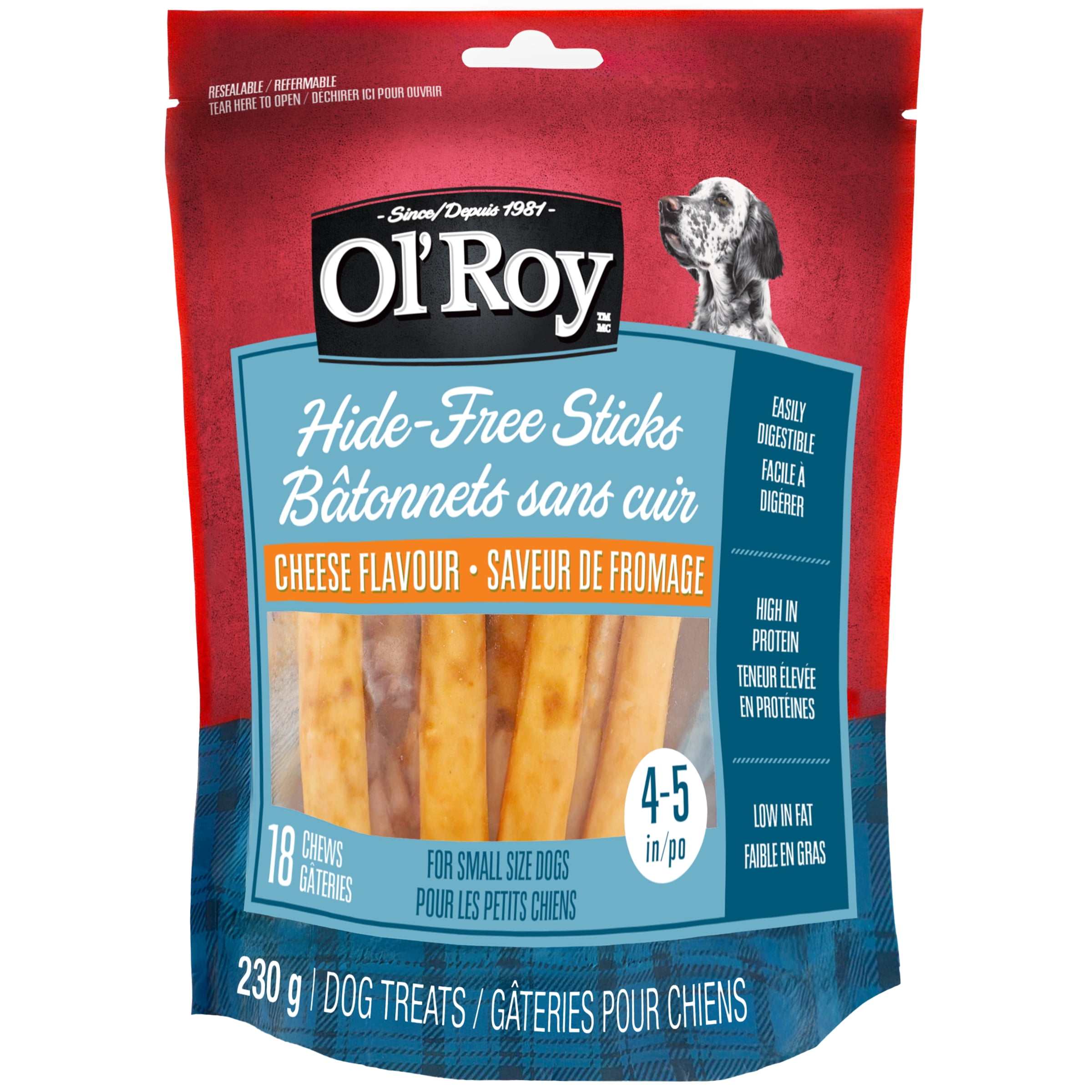 Bâtonnets sans peau saveur fromage Ol’ Roy
