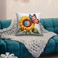 thumbnail image 1 of Matoen Sunflower Pillow Cover without Core Independence Day Sofa Cushion Pillow Cover, 1 of 8