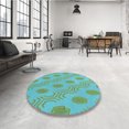 thumbnail image 4 of Ahgly Company Tapis Rectangulaire Lavable en Machine Intérieur Transitionnel Moyen Vert Mer, 7 Pieds x 9 Pieds, 4 of 7
