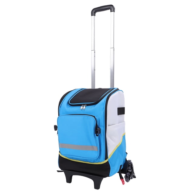 Sac à Dos pour Outils Roulant, Sac Organisateur d'Outils Grande Capacité avec Barre de Traction pour Montée d'Escalier, Sac à Dos pour Outils Roulant pour Électricien Sac à Outils Robuste sur Roue 35 L