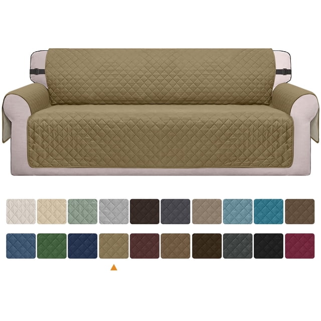 Housse de Sofa Réversible Lavable à la Machine, Housse de Canapé Résistante à l'Eau, Housse Antidérapante Protectrice pour Meubles pour Chiens, Enfants, Animaux