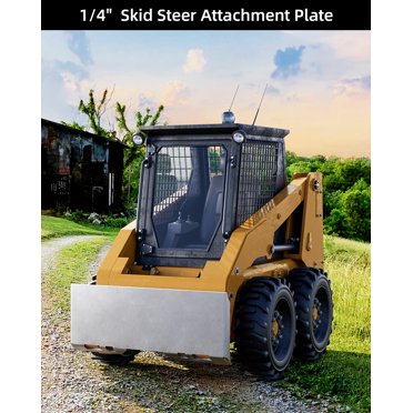 Skid Steer Attachment Plate, Steel Skid Steer Mount Plate, Quick Attachment Loader Plate Easy to Weld or Bolt to Different Accessories