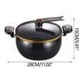 thumbnail image 3 of Iumwxz Mini Autocuiseur 8 L Format Familial Poignées Verrouillables Chauffage Rapide Multifonction Compatible Induction Antiadhésif Durable Marmite 1 Pce Noir, 3 of 3