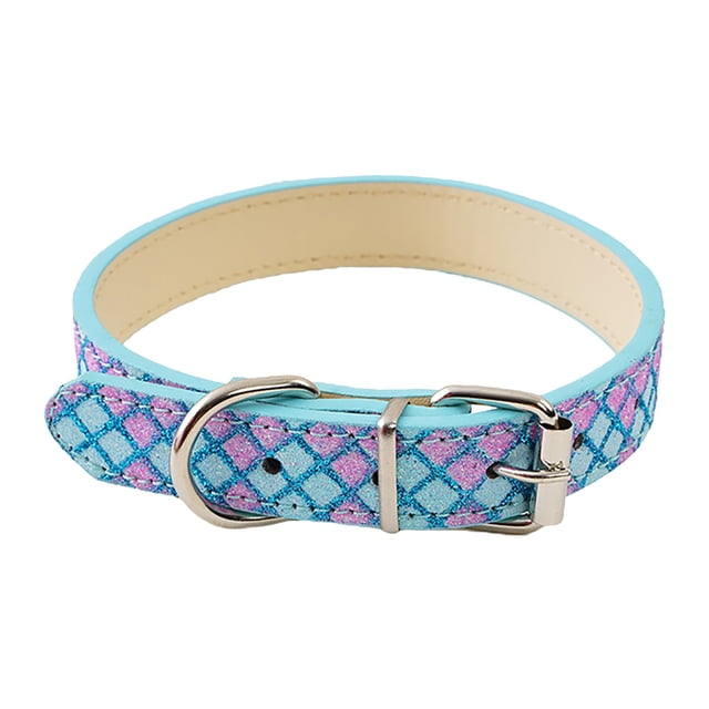 Cat Collar with Light and Reflective Design Leather for Style and Safety