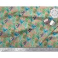 thumbnail image 3 of Soimoi Poly Georgette Fabric Tropical Leaves Print Fabric by Yard 52 Inch Wide, 3 of 5