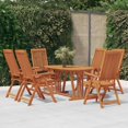 thumbnail image 1 of vidaXL 7 Piece Garden Dining Set Solid Wood Eucalyptus, 1 of 5