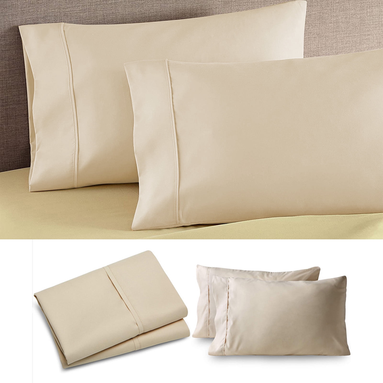 Pillow Cases Queen Size Set Of 2 Pillow Covers Pillow Cases Pillow Cases Queen Pillow Cases Envelope Closure Soft Brushed Microfiber Fabric Shrinkage and Fade Resistants Pillow Covers