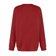 thumbnail image 5 of Chandails en Molleton Col en V pour Femmes Manches Longues Décontractées Tops Pull Oversize, 5 of 5