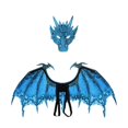 thumbnail image 1 of Dragon Costume Dragon Wing Adults Masquerade Cosplay Dinosaur Set Blue, 1 of 10