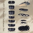thumbnail image 2 of Gipp 21 Piece Ceramic Pots and Pans Set Non Stick, Cookware Set with Detachable Handles, Safe for Ovens and Dishwashers,Induction Cookers RV Kitchen, 2 of 9