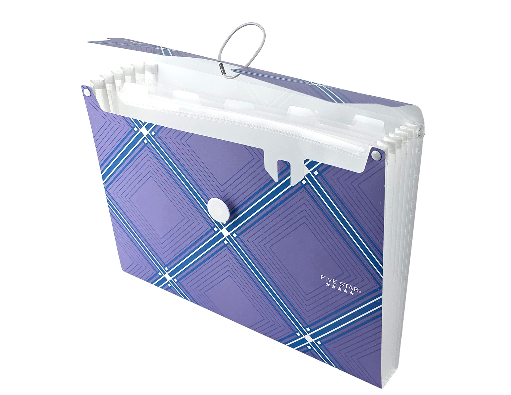 Classeur extensible 6 compartiments, motif diamant Five Star®