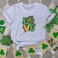 thumbnail image 1 of T-shirt de la Saint-Patrick pour Femmes Mode Col Rond Imprimé Manches Courtes T-shirt Décontracté Ample Hauts T-Shirts de la Saint-Patrick pour Femmes, 1 of 6