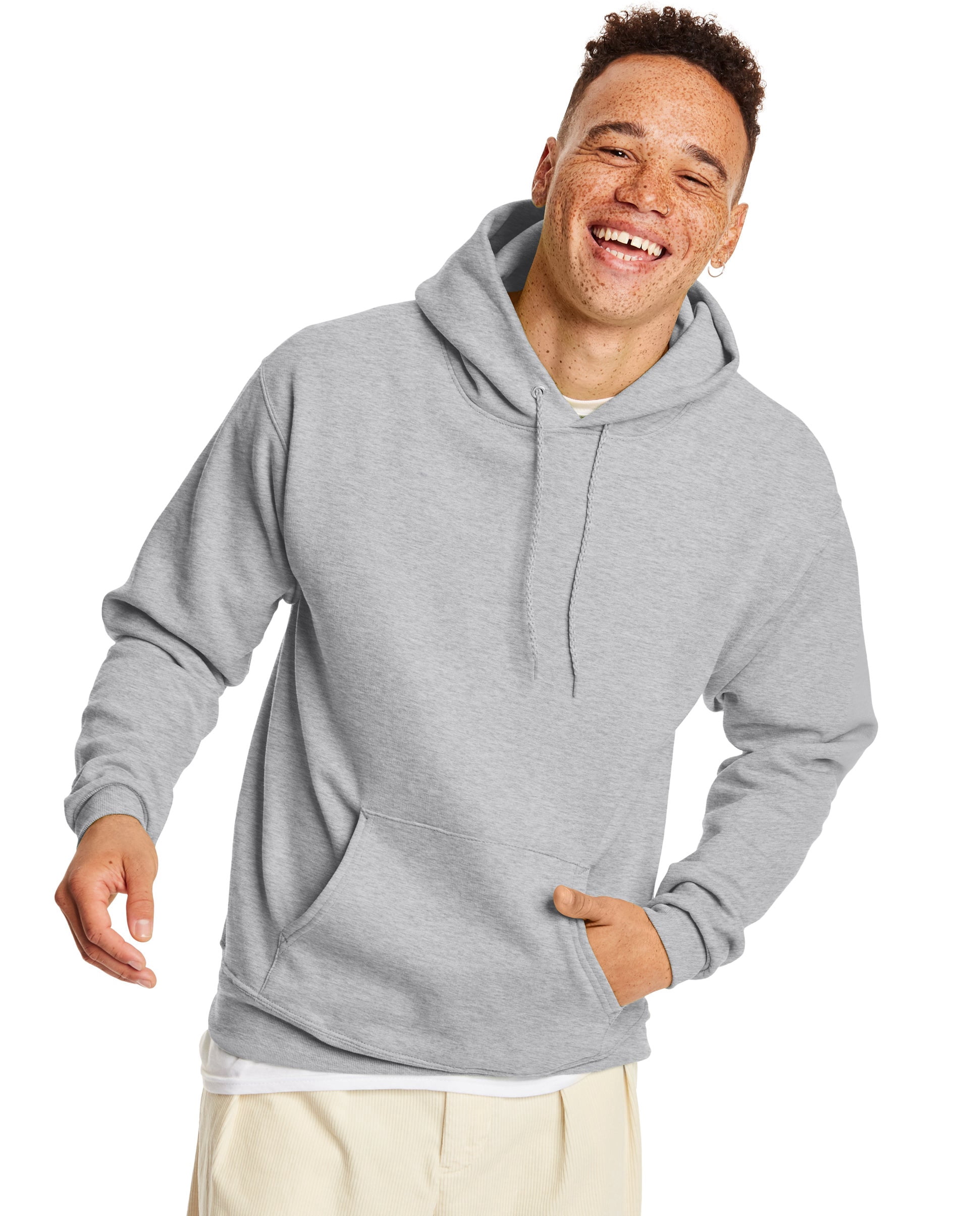 Hanes Chandail à Capuchon en Molleton EcoSmart pour Hommes, 3TG, Cendre