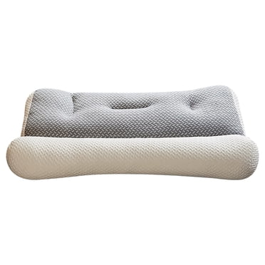 Lit Orthopédique Ergonomique Convenant à Toutes les positions de Sommeil (Cylindrique Blanc, 18,9/29 Pouces)