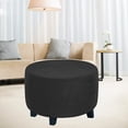 thumbnail image 4 of POINTERTECK Ottoman Footrest Covers for Diameter 48-55 Black, 4 of 7