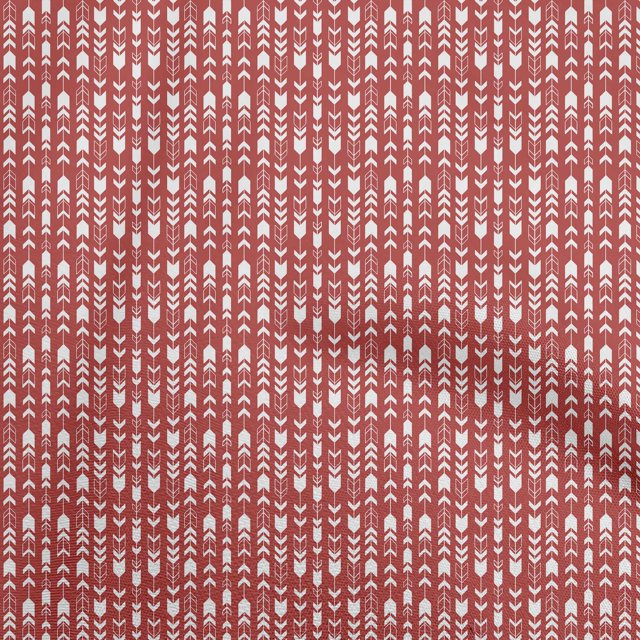 oneOone Polyester Spandex Red Fabric Tribal Craft Projects Decor Fabric Printed By The Yard 56 Inch Wide