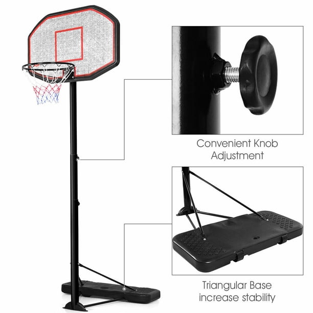 COSTWAY Panier de Basket-Ball Hauteur Réglable 230-305 cm, Support de Basketball Mobile avec Panneau Arrière Incassable de 110 cm Panneau Base Remplissable et Roues, pour Enfants Adultes COSTWAY Panier de Basket-Ball Hauteur Réglable 230-305 cm, Support de Basketball Mobile avec Panneau Arrière Incassable de 110 cm Panneau Base Remplissable et Roues, pour Enfants Adultes