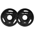 thumbnail image 4 of HAJEX Standard Tri Grip Cast Iron Weight Plates Set 1 inch - 70LB Set - (2.5LB, 5LB, & 10LB), 4 of 5