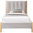 thumbnail image 3 of Meridian Furniture Kona Grey Fabric Twin Bed, 3 of 24