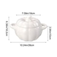 thumbnail image 4 of Sentmoon Ceramic Bowl Bowl 1800ML Ceramic Soup Bowl with Lid Pumpkin Shape Large Soup Bowl for Home Use,for Serving Noodles, Stews, and Soups, Stylish and Functional Kitchen Tableware, 4 of 7