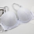 thumbnail image 2 of Bras Women Middle Age Front Closure Lace Wireless Bra With Adjustable Straps Plus Size Plus Size Sports Bra White 100D, 2 of 7