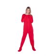 thumbnail image 2 of Big Feet Pyjamas. Pyjama une-Pièce à Pieds pour Adulte en Tricot Jersey de Coton Rouge, 2 of 2