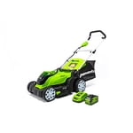Greenworks G-MAX 40V 17 tondeuse brossée de pouce avec 4Ah Batterie et chargeur 2508302
