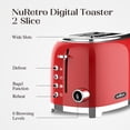 thumbnail image 2 of Salton NuRetro Digital 2 Slice Toaster, Space Cherry Model ET2183RD, 2 of 8