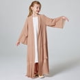 thumbnail image 5 of Liyamei Kids Muslim Chiffon Abaya For Girls Open Front Cardigan Dress Robe,7-8 Years, 5 of 5